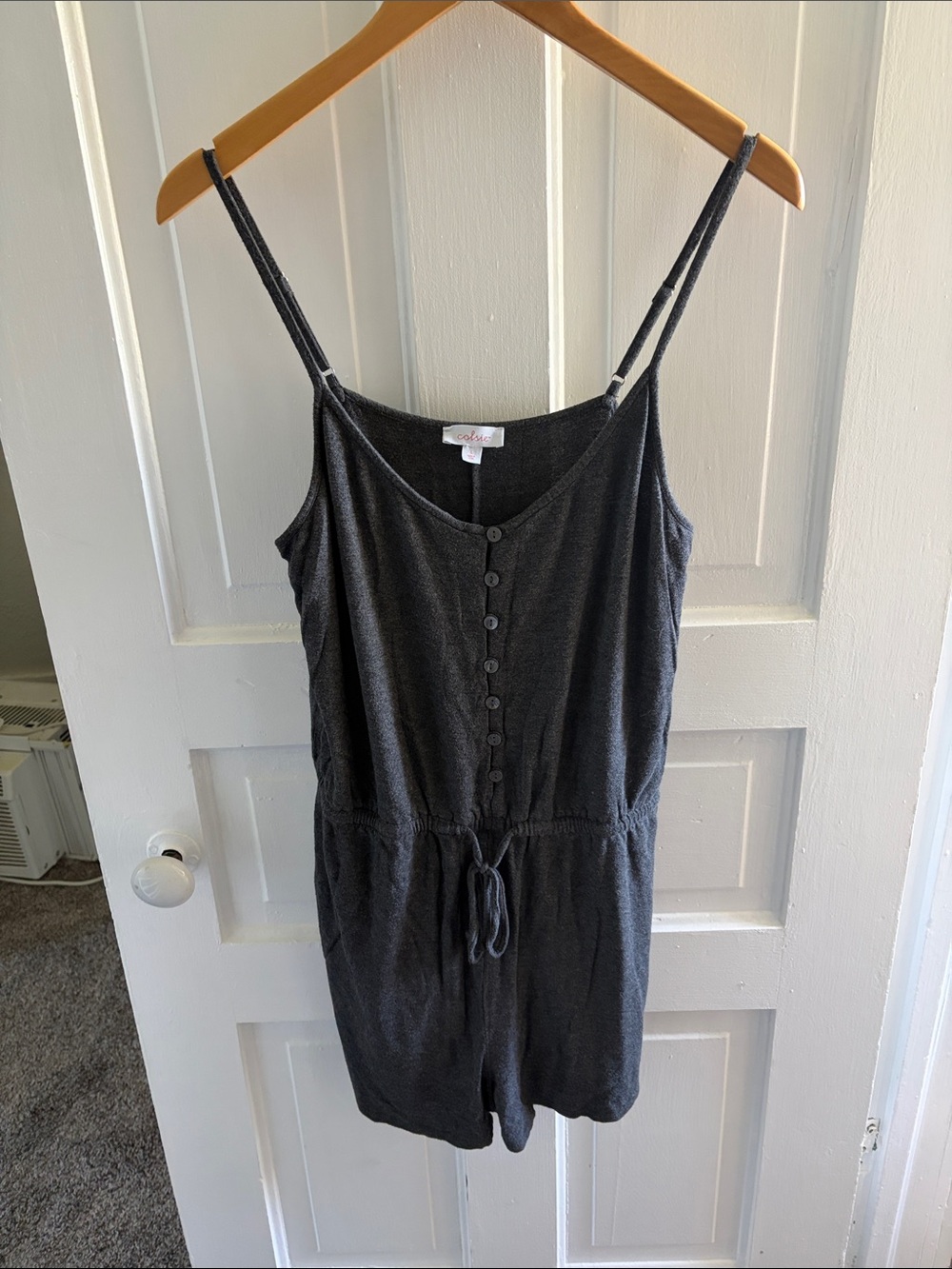 🔥Colsie Charcoal Button-Front Romper🔥